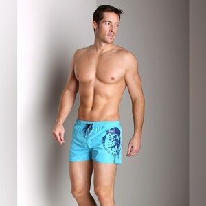 Diesel Men’s Coralrif Mohawk Swim Shorts Turquoise Large Style# 00CEMS-00SXU-8DM